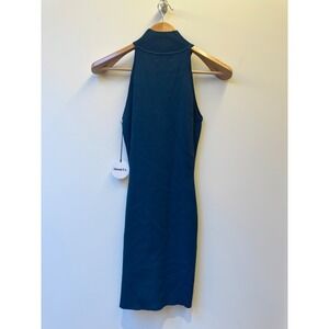 About Us Blue/Teal Bodycon Halter Stretch Dress Glam Going Out NYE Women's Sz XS